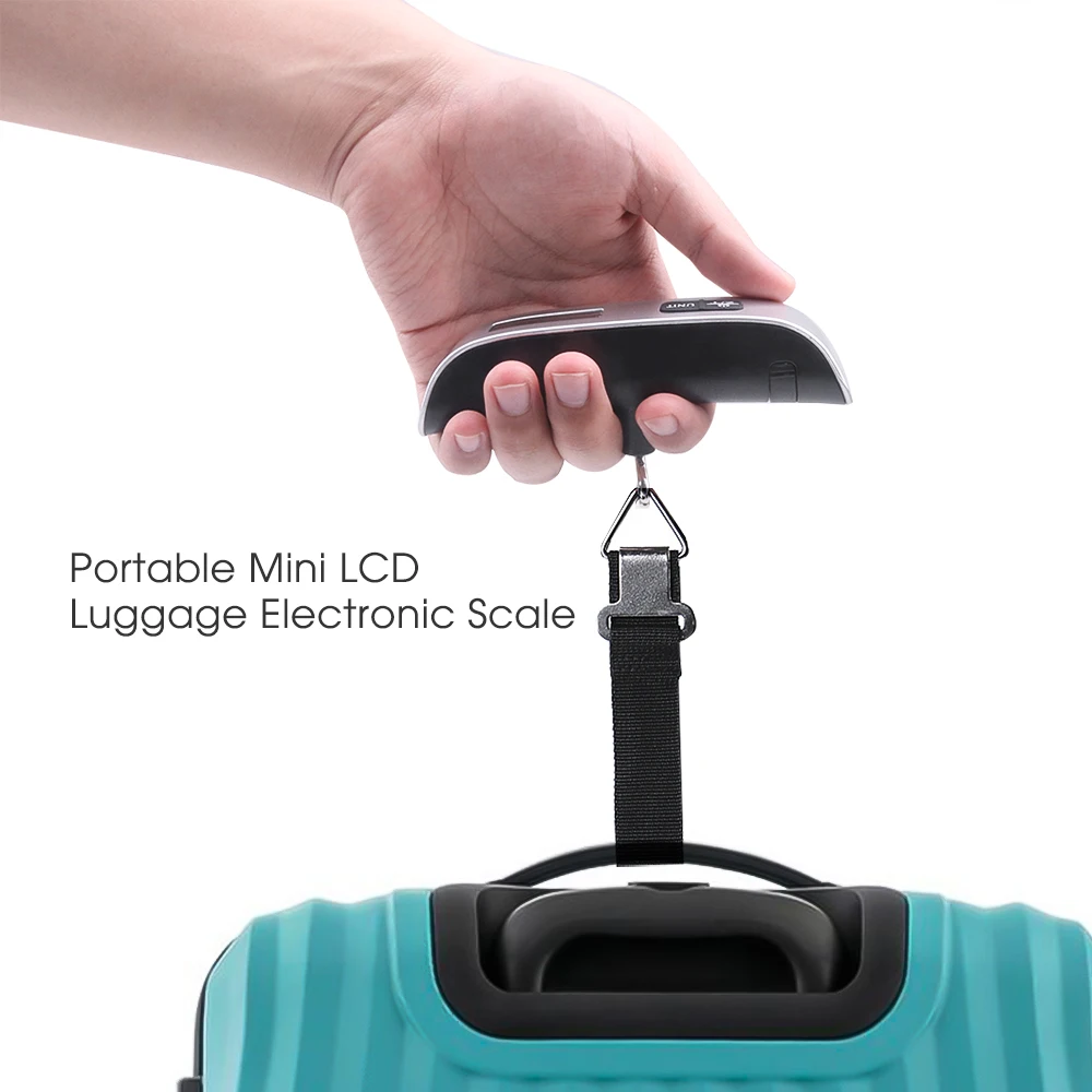 LCD Scale 50kgx10g Digital Electronic Lage Hanging Weight Scale Portabal Handheld Travel Suitcase Baggage Weight Scale smile
