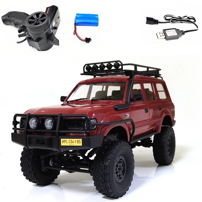 WPL C54 RC Car Crawler 2.4G Simulate Full Scale Rc Arabalar Off Road Vehicle WPL 4WD Climbing Monster Trucks Juguetes Kids Gifts