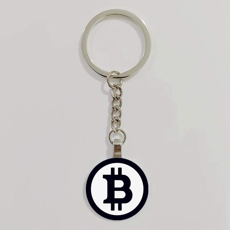 Bitcoin New Keychain Hot Alloy Key Ring Holder Car Bag Key Chain Women And Men ddmysmile Jewelry Gift Smile