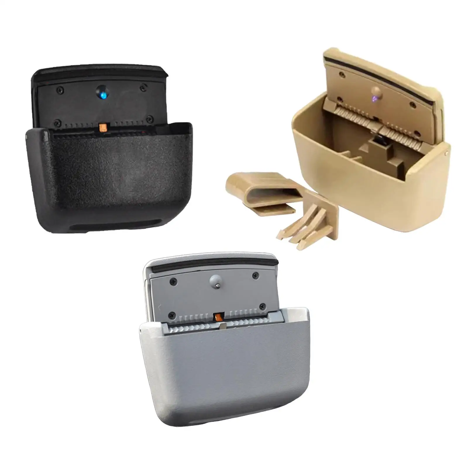 LED Car Ashtray With Light With Extinguishing Stripe Easy Clean ddmysmile Detachable Auto Ashtray Mini Car Trash Can For Home Office Smile