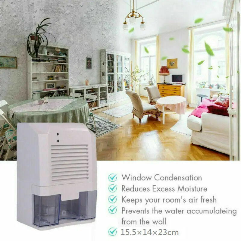 Electric Mini Dehumidifier Portable 800ML Air Dryer For Bathroom Basement Kitchen Office Absorbing Caravancar RV Garage