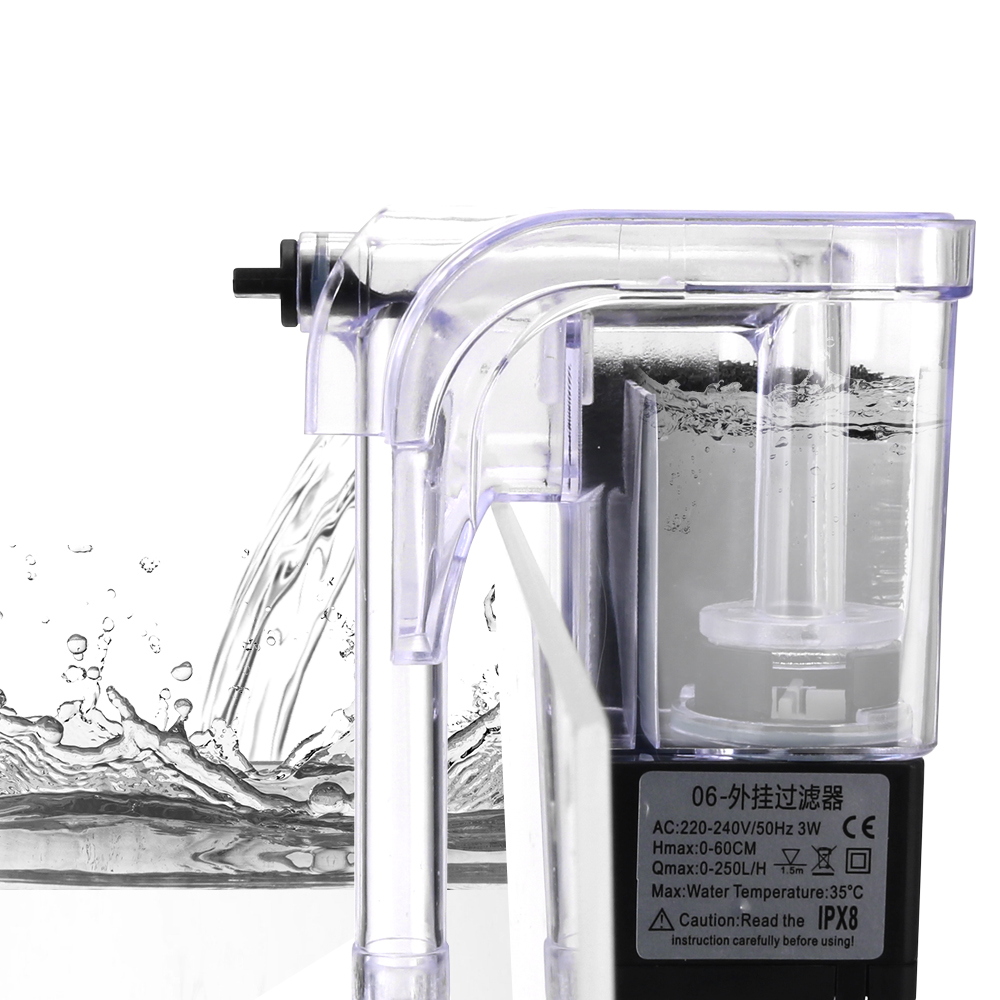 Water Pumps External Hang Up Filter Oxygen Submersible Water Purifier Mini Aquarium Filter for Aquarium Fish Tank Filter