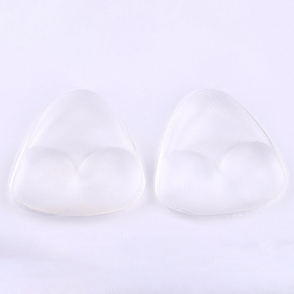 Almohadillas de pecho impermeables reutilizables para mujer, pegatina de sujetador suave, almohadillas de realce de pecho triangulares de silicona