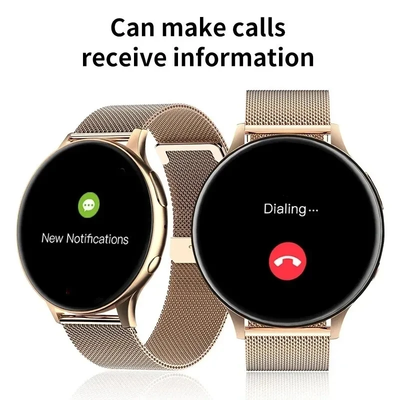 2024 Bluetooth Call Women Smart Watch Custom Dial Smartwatch For Android IOS Waterproof Full Touch Bracelet Clock ladies gifts