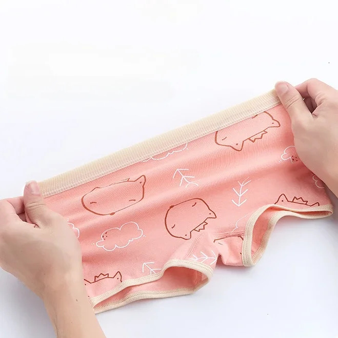 4PCS Girls Cotton Panties Summer Kid Thin Breathable Cartoon Briefs 2y Young Children Underwears Toddler Antibacterial Knickers 240409