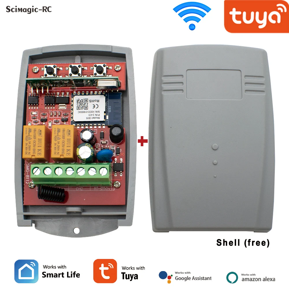 433mhz Universal Auto Gate Opener System Opening Door Garage Wifi External Receiver Portal Control Modules Tuya Smart Switch
