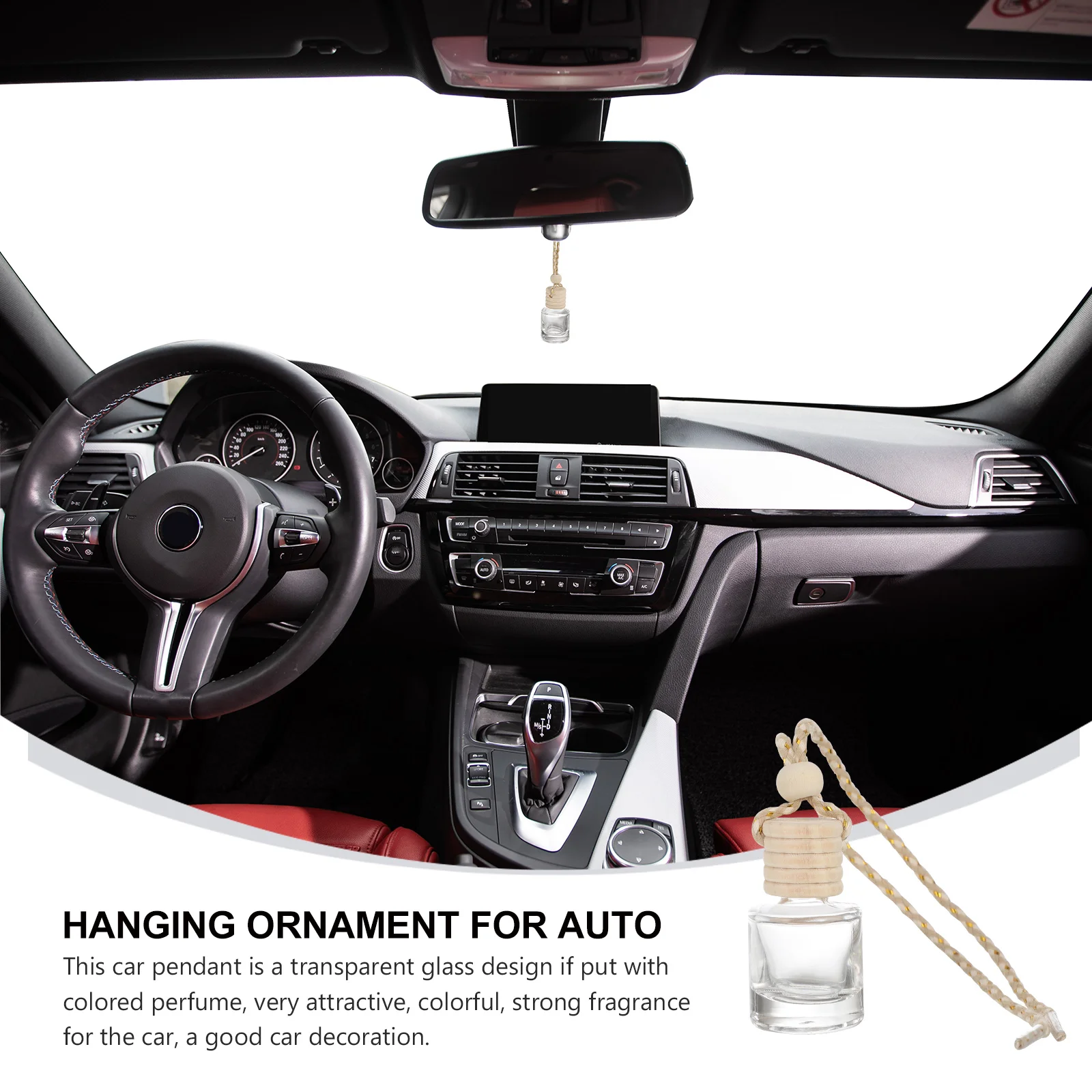 Rear View Mirror Hanging Accessories Car Perfume Bottle Interior Decor Luxury Pendant Perfumes