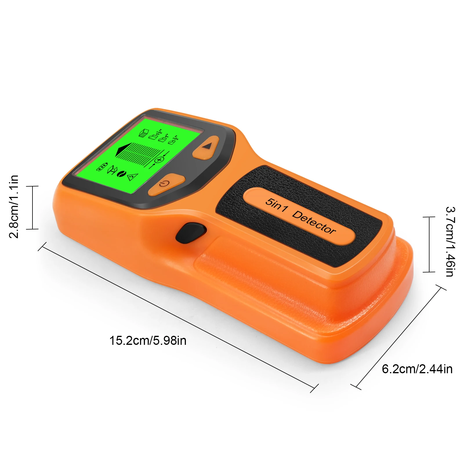 High-end Professional Gold All Metal Detector Cable Hidden Wiring Stud Voltage Live Wire Finder Waterproof Handheld Wall Scanner