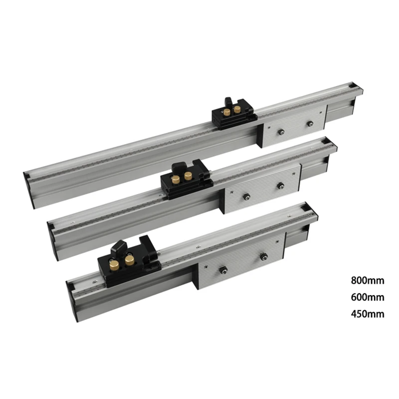 Miter Aluminium 450Mm/600Mm/800Mm Gauge Fence With Flip Stop Profile 70Mm ddmysmile Height T-Tracks For Woodworking DIY Tool Smile