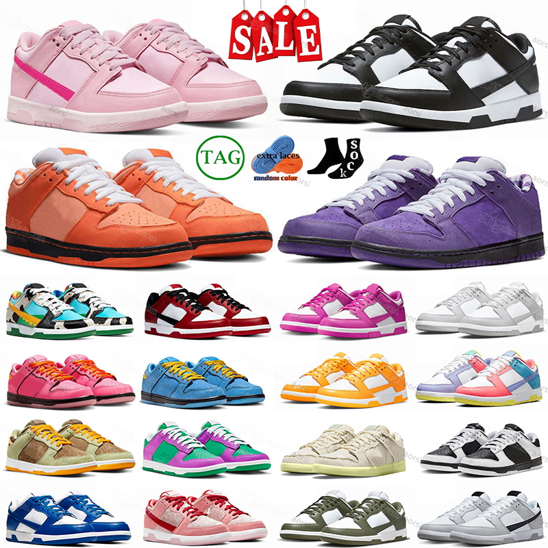 Designer shoes low panda White Black Grey Fog Triple Pink Rose Whisper Medium Olive mens Trainer Flat Sneakers womens