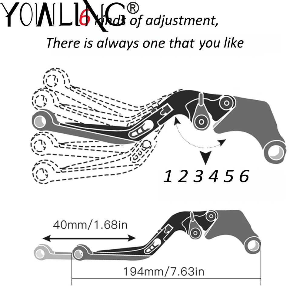 Brake Motorcycle Lever Clutch Extendable Adjustable Foldable Handle Levers For YAMAHA FZ1 FAZER 2006-2015 , FZ6 FAZER 2004-2010 smile ,