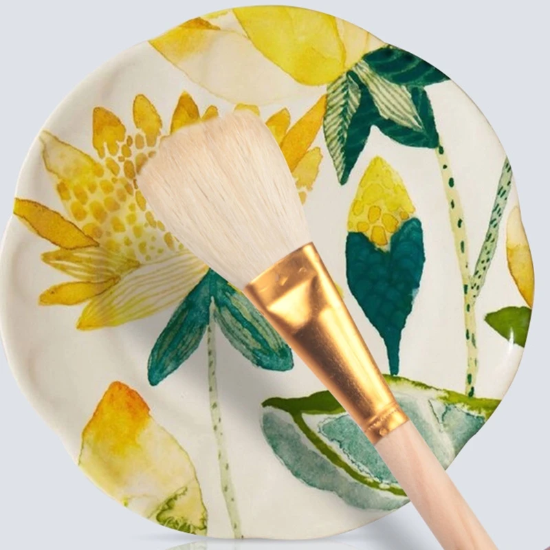 Pottery Art Wool Brush for Ceramic Glaze/Painting Coloring Watercolor Paint Acrylic Craft DIY Painting Pen Art Supplies