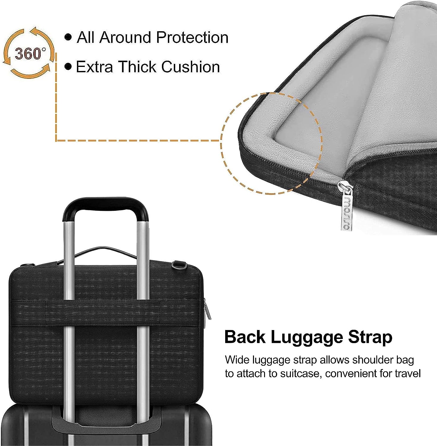 360 Protective Laptop Shoulder Bag for Book Air Pro M1 M2 Case A2941 13 13.3 14 15 6 16 inch Notebook Messenger Sleeve Cover 7f3ce