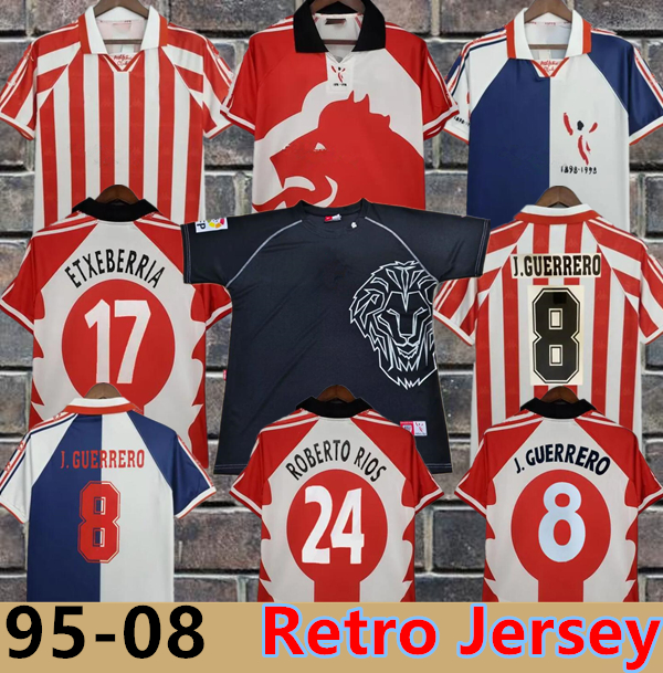 1998 Athletic J.MARTINEZ Soccer jersey rerto Shirt ETXEBERRIA Sports Retro Bilbao 95 97 98 Vintage MUNIAIN ROBERTO RIOS ZIGANDA ALKIZA NAGORE KIDS Classic unifom