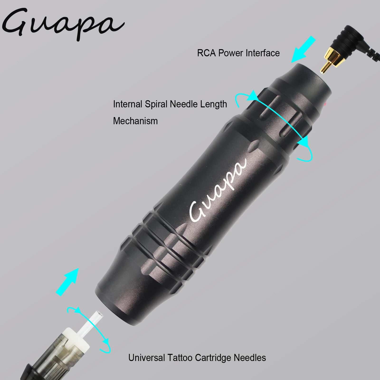 hine Kit Tattoo Rotary Tattoo Pen RCA Interface LED Digital Power Supply Permanent Makeup Universal Cartridge Tattoo Set smile