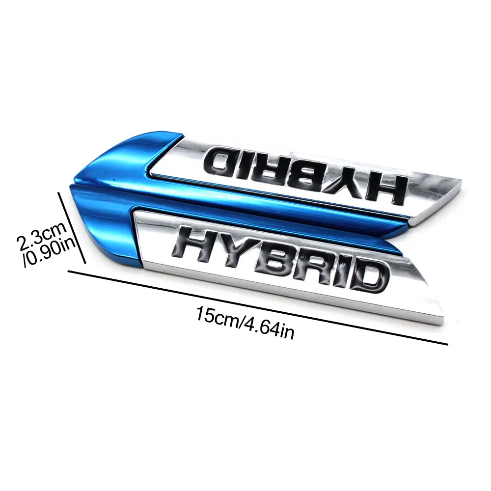 AUTCOAT 1Pair 3D Metal HYBRID Emblem Sticker Car SUV Body Exterior Cover Decals DIY Car-Styling 3D Stickers