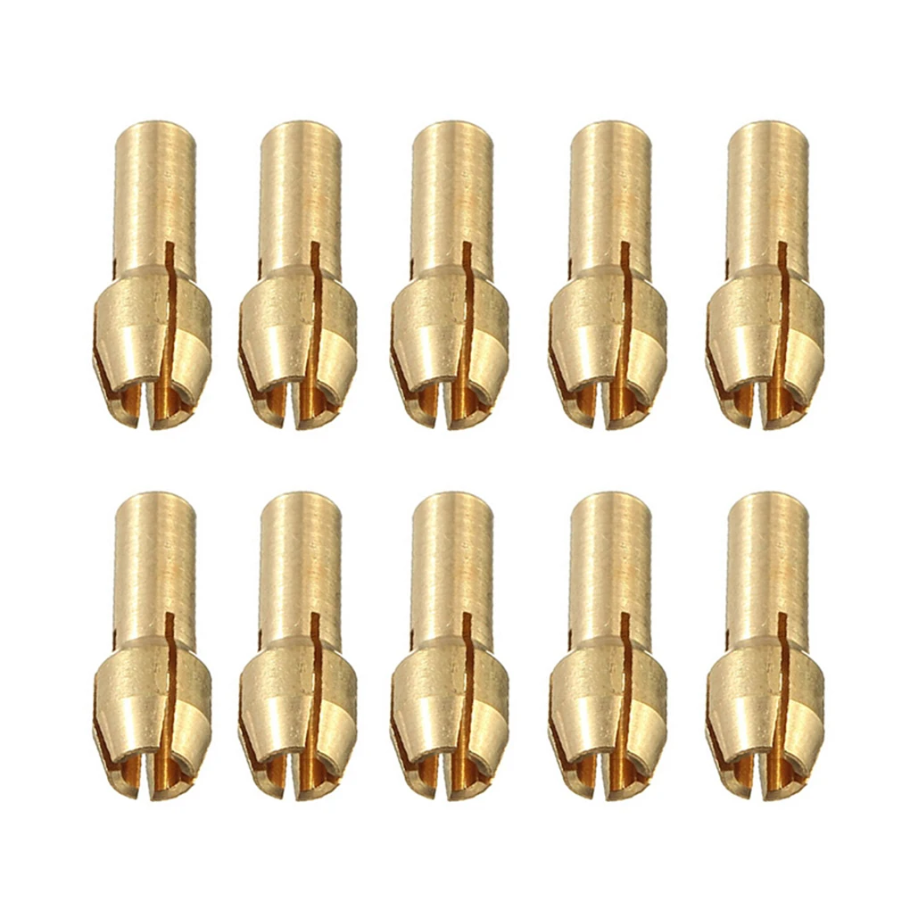 11 Pieces/Set Brass Drill Chucks Bits Shank Clamp Replacement Part Screw Nut Tools Electric Device for Professional