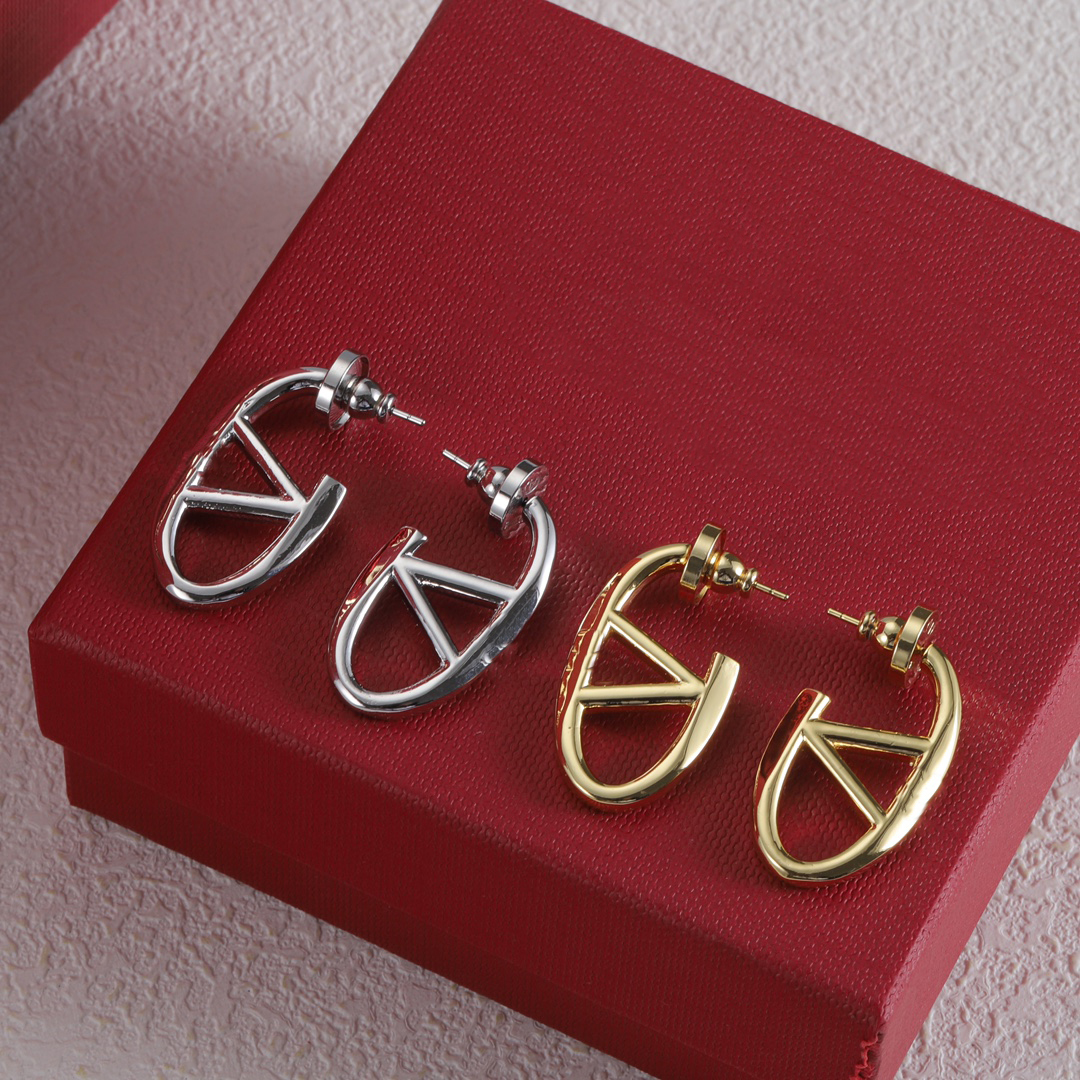 Earrings Valent new 2024 Beautiful Women Jewelry gold and silver earrings gift