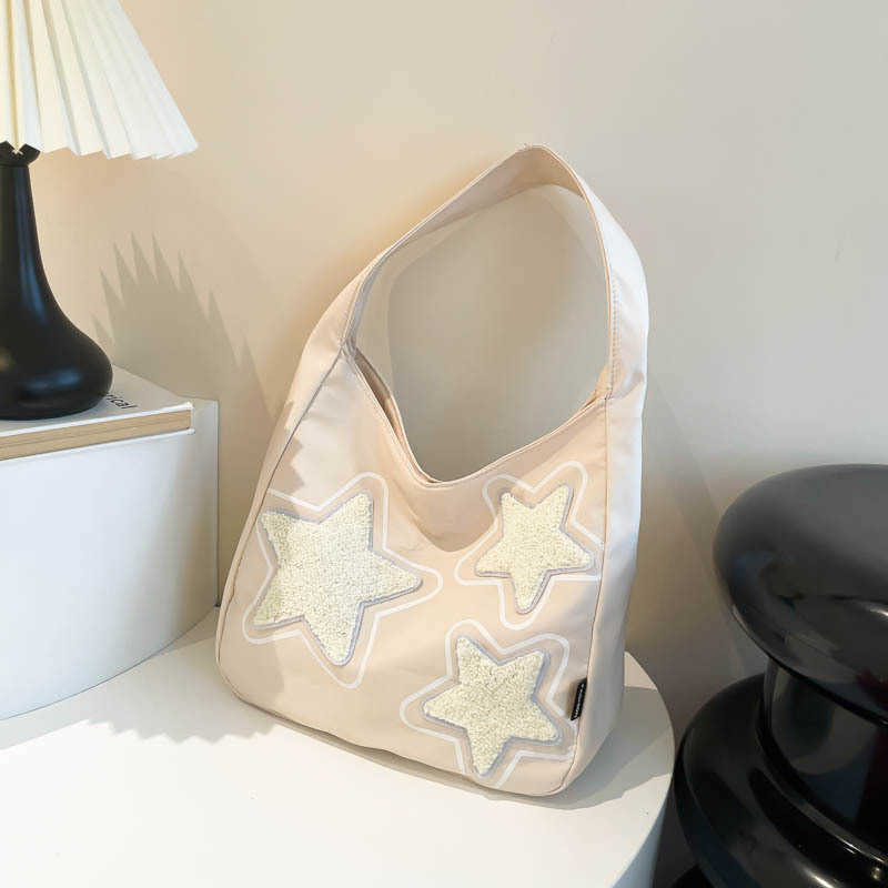 Underarm Bag Canvas Bag Star Shoulder 2024 New Popular Bags Handbags Women Commuting School Wallets