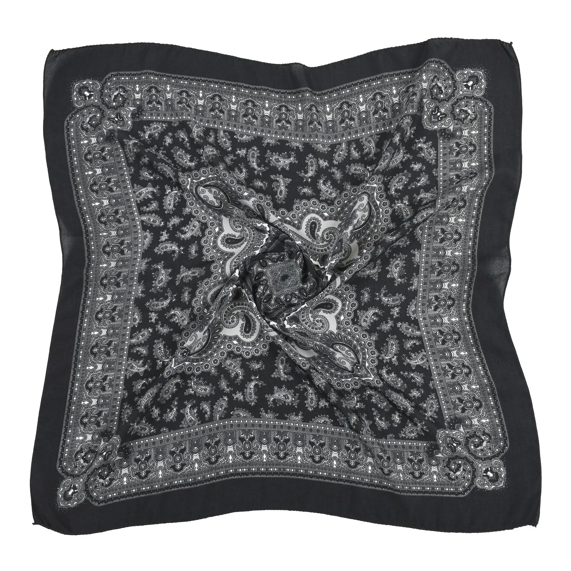70*70cm Breathable Thin Russian Style Square Scarf Retro Floral Print Bandana Shawl Babushka Hair Head Wraps Headband Scarves