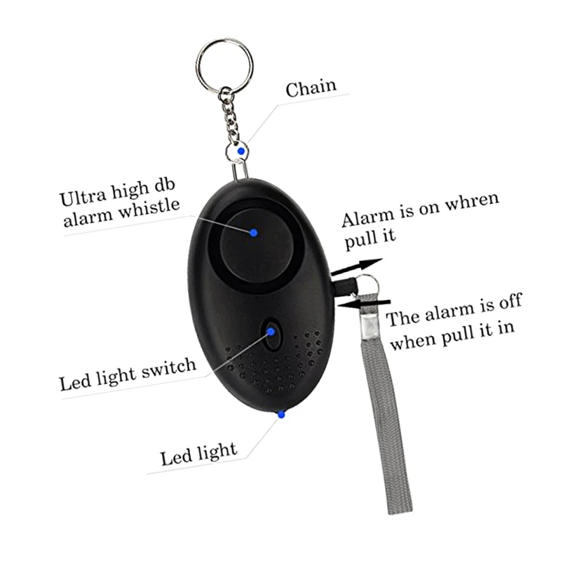 Mini 130dB Self Defense Alarm Anti-wolf Girl Women Security Protect Personal Safety Loud Scream Keychain Emergency Alarm/0258025
