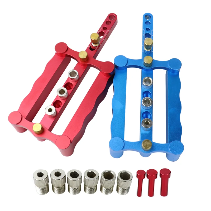 Self-centering Woodworking Doweling Jig Kit 6/8/10mm Drill 2025 Guide Wood Dowel Puncher Locator new For Household Carpentry Tools