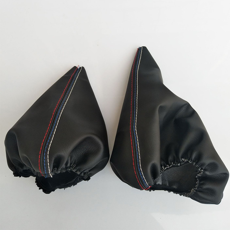 Car Shift Gear Stick Manual Handbrake Gaiter Shift Boot Black Leather Boot For 3 Series E36 E46 M3 Car Styling e073b 5 382d5