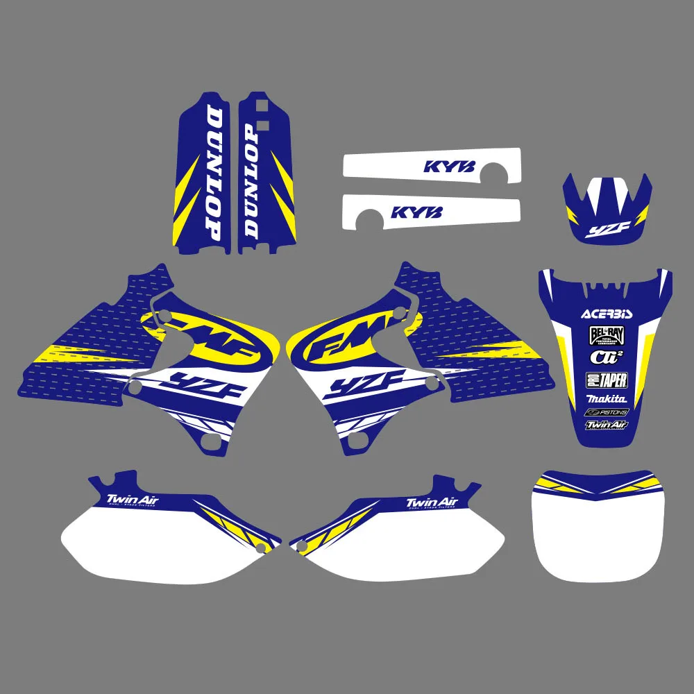 YZ400F For Yamaha YZ250F YZ426F 1999-2002 Full Fairing Graphics Background Decal Sticker Kit YZF 250 400 426 F YZ 250F 400F 426F smile