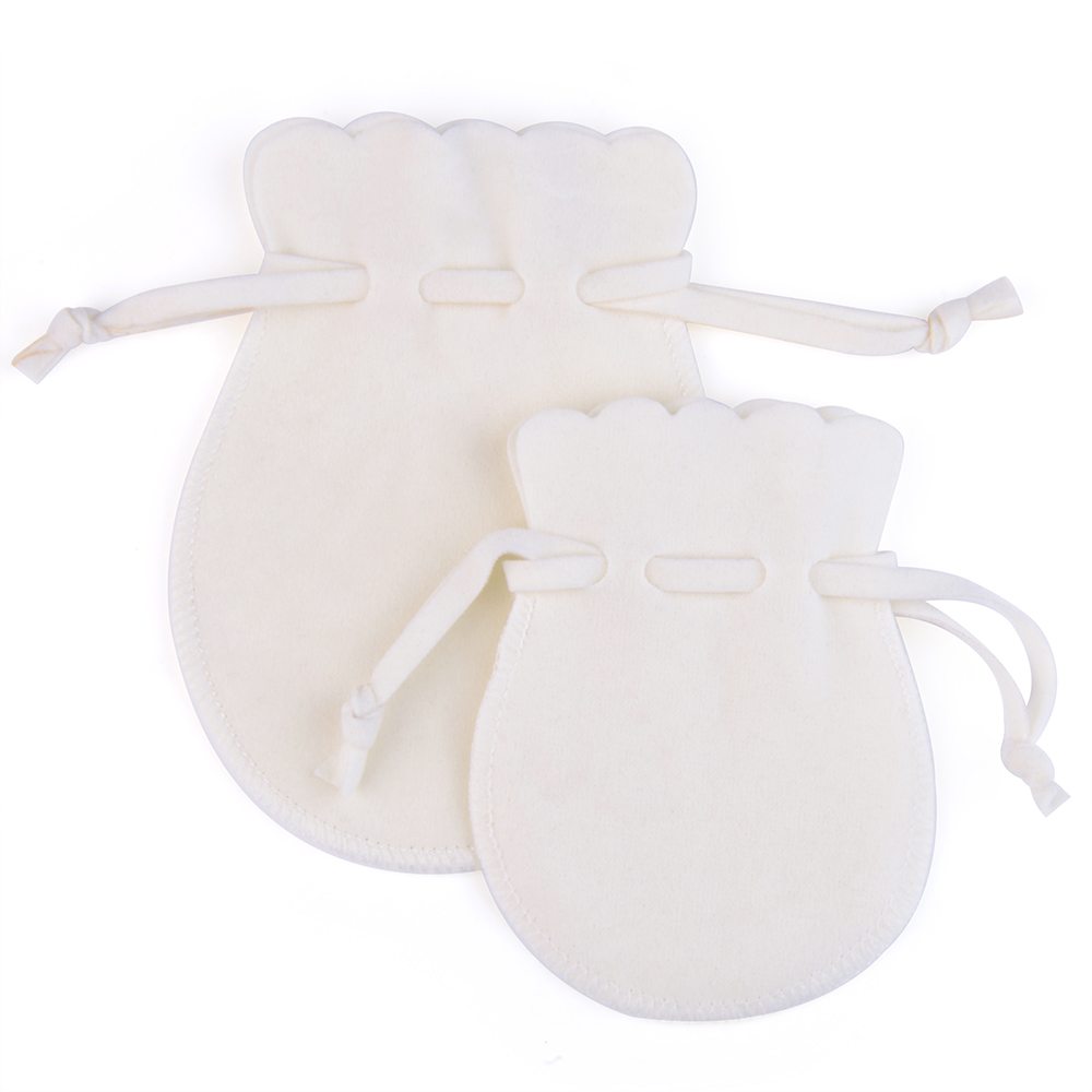 Double-Sided 10Pcs/Lot Drawstring Round Veet Bag 7X9 9X12cm Jewelry Packaging Bag Wedding Pouches ddmysmile Dustproof Flannel Smile