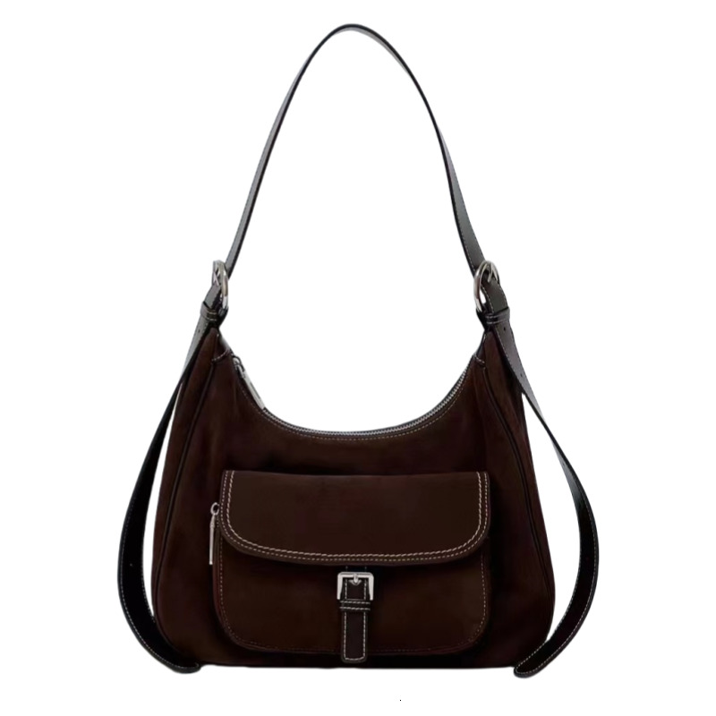 Autumn And Winter New Genuine Women Fashion Single Shoulder Matte Oil Wax Leather Large Capacity Leisure Bag Purse Zipper Style Patent Leather BagVoya