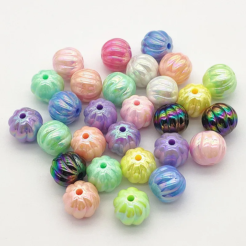 100pcs New Arrival 16mm UV/Aurora Stripe Round Beads For Handmade Earring/Necklace DIY Parts.Jewelry Findings&Components smile