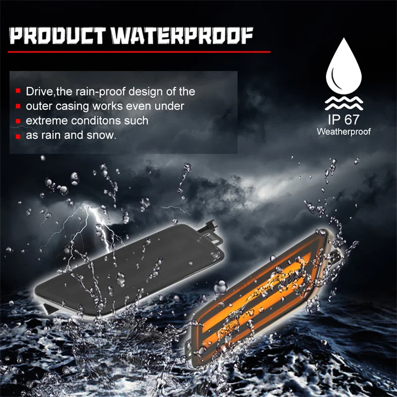 Smoked Lens Amber / White LED Front Bumper Side Marker Turn Signal Lights Parking Lights For Porsche Macan (Type 95B) 2014-2024