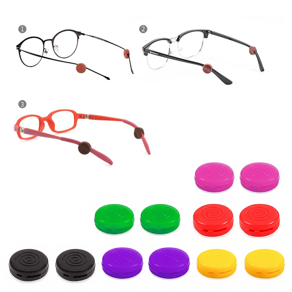 Eyeglass 1 Pair Temple Tips Sleeve Retainer Silicone Anti-slip Holder Elastic Glasses Ear Hook Mirror Leg Glasses Accessories smile