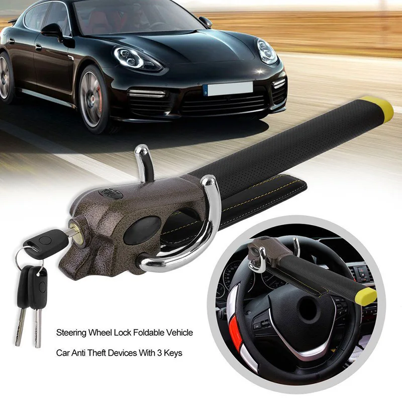 Wheel Lock Steering Car Anti Theft Alarm Airbag Lock Universal Self Defense Lock Safety Accessory High Quality Weight:1.8KG smile