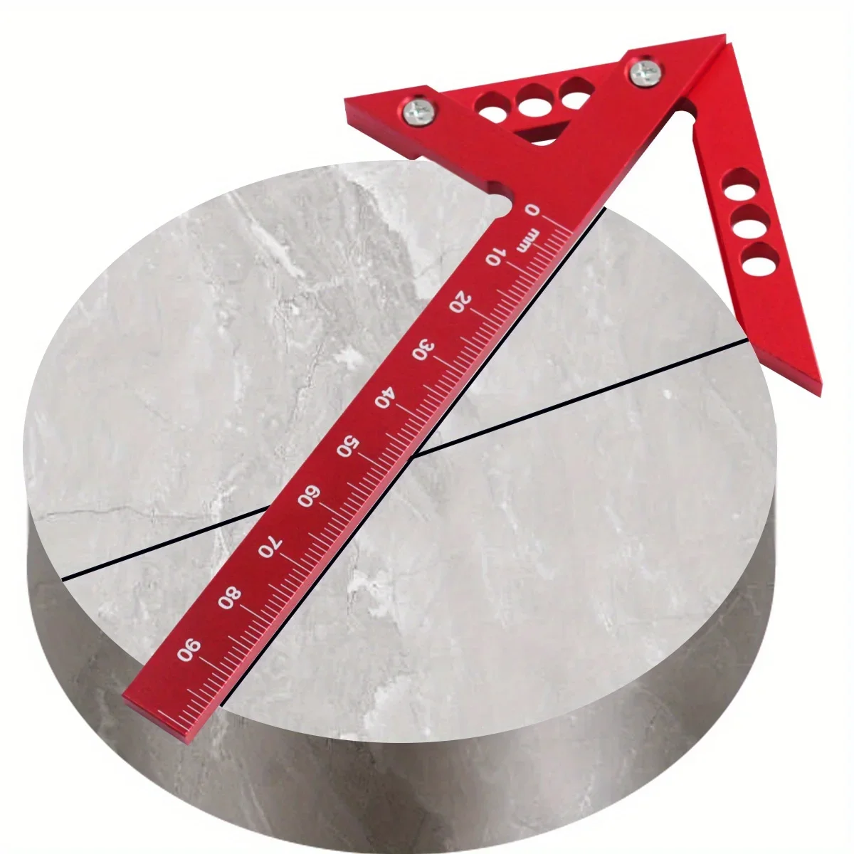 new Center Finder Woodworking Square 45/90 Degree Right Angle Line Gauge Aluminum Center Scribe 2025 Carpenter Ruler Wood Measuring Tool