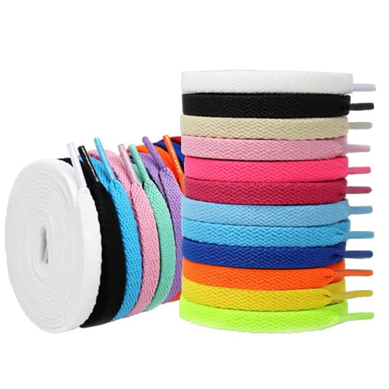 120Cm Shoelaces 1Pair Flat For Sneakers 8Mm Fabric Shoe Laces Color Shoe Lace Boot Laces For Shoes Classic Soft ddmysmile Shoestrings Smile
