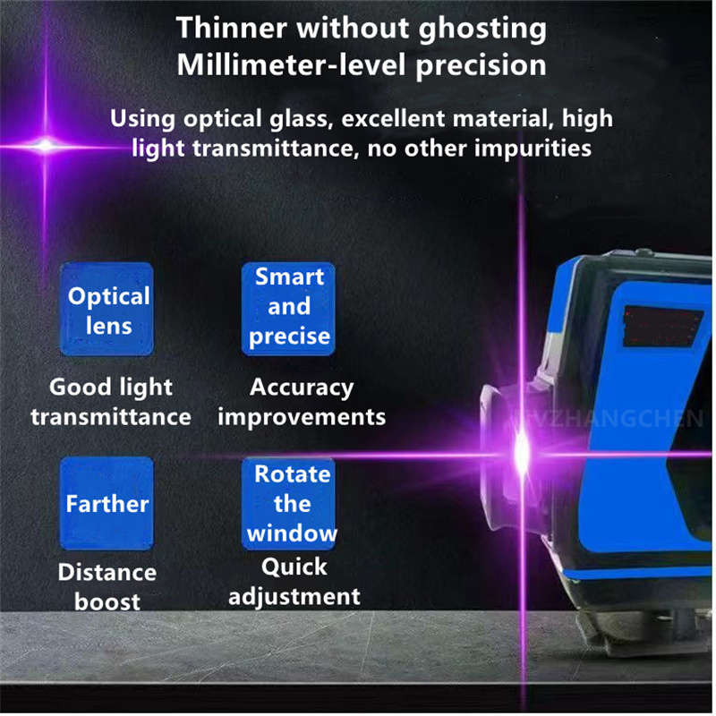 Laser Level 8/12/16 Lines Purple Line Self-Leveling 360 Horizontal And Vertical Cross Super Powerful Purple Beam Laser Level