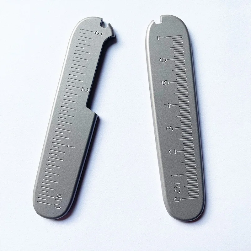 New Titanium Alloy 91mm Swiss Knife Handle Patch, Modified Checkered pattern TC4 Patch for 91mm Swiss Knife Handle Material