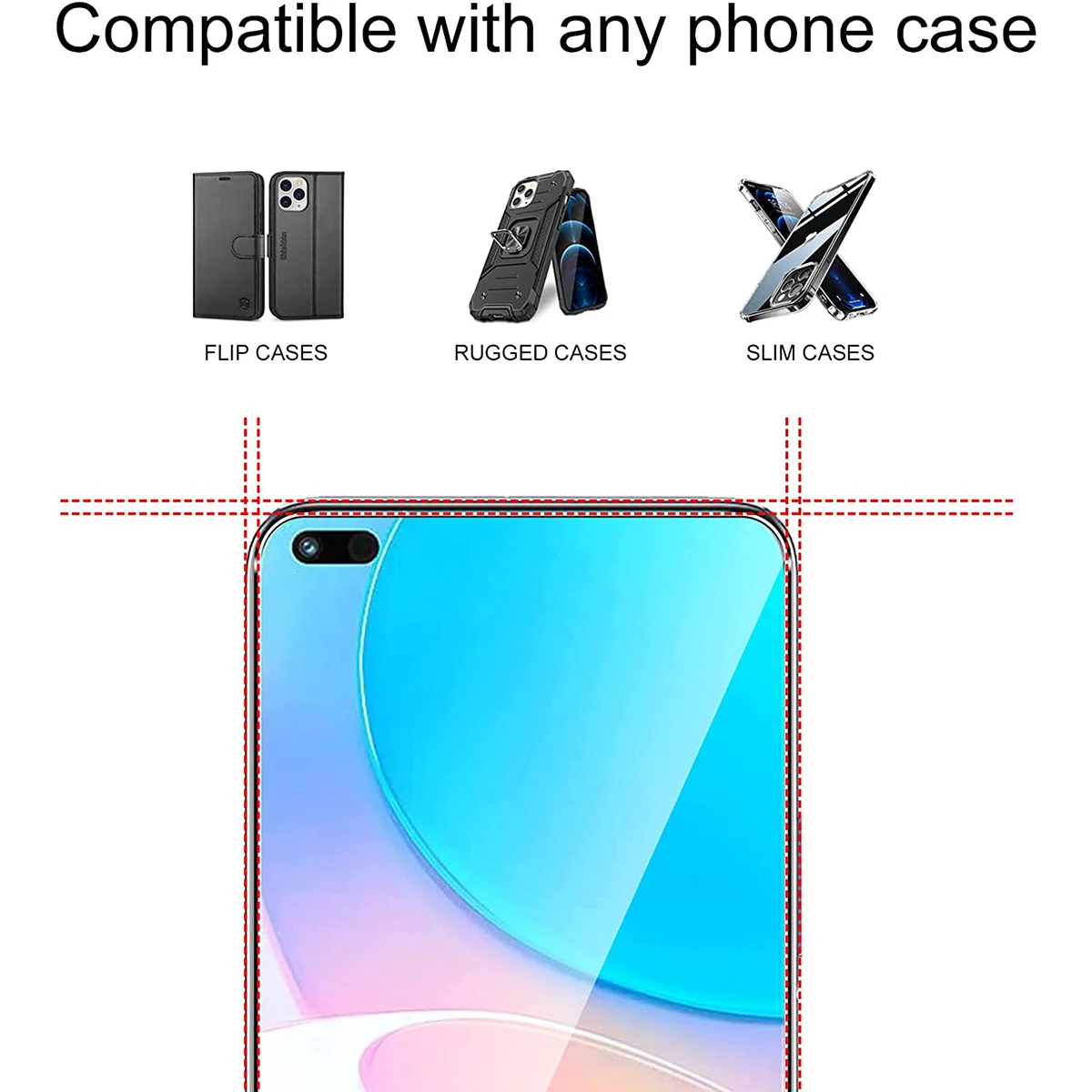 Tempered Glass For 2/4Pcs OPPO Reno4 ddmysmile Z 5G Screen Protector Glass Film Smile