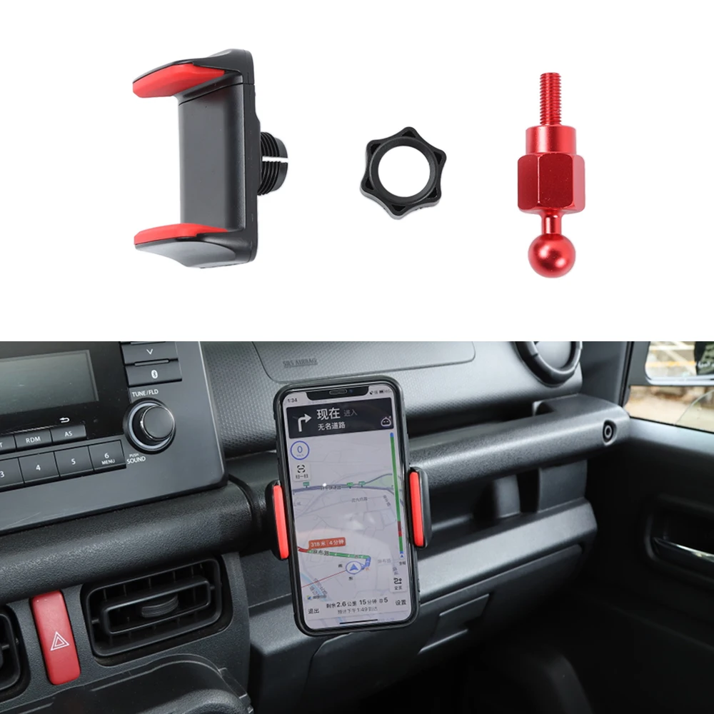 Tablet Phone Holder Mount Bracket Stand for Suzuki Jimny 2019 2020 2021 2022 2023 JB74 JB64 JB43 Car Inner Accessories ABS Black