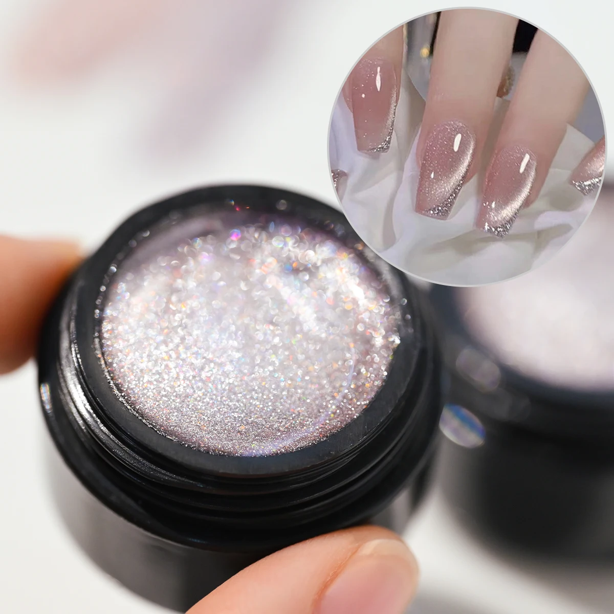 5ML Super Shine Crystal Cat Eye Magnetic Nail Gel Sparkling Semi Permanent UV Gel Polish Nail Art Varnish Magnet Cat Eye's Gel &