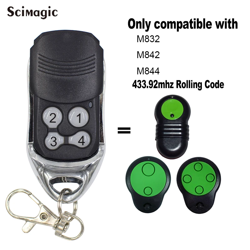 Merlin 433.92MHz Rolling Code Remote new Opener Merlin M842 M844 M832 Prolift 230T 2025 Prolift 430R Garage Door Transmitter Command
