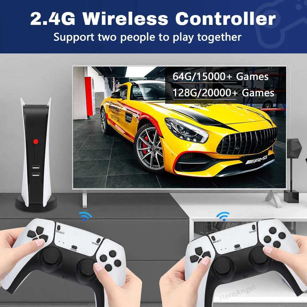 New M5-PS5 game console video game console 20000 retro arcade games built-in speaker 2.4G wireless controller suitable for PS1/CPS/FC/GBA Y241109