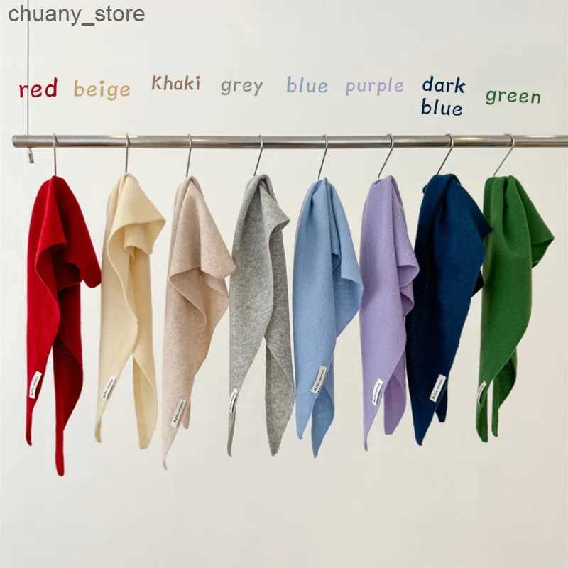 Scarves British Korean Triangle Scarf Niche Wool Triangular Scarf Women Headscarf Knitted Scarf Multi-functional Warm Knitted Scarf L240910