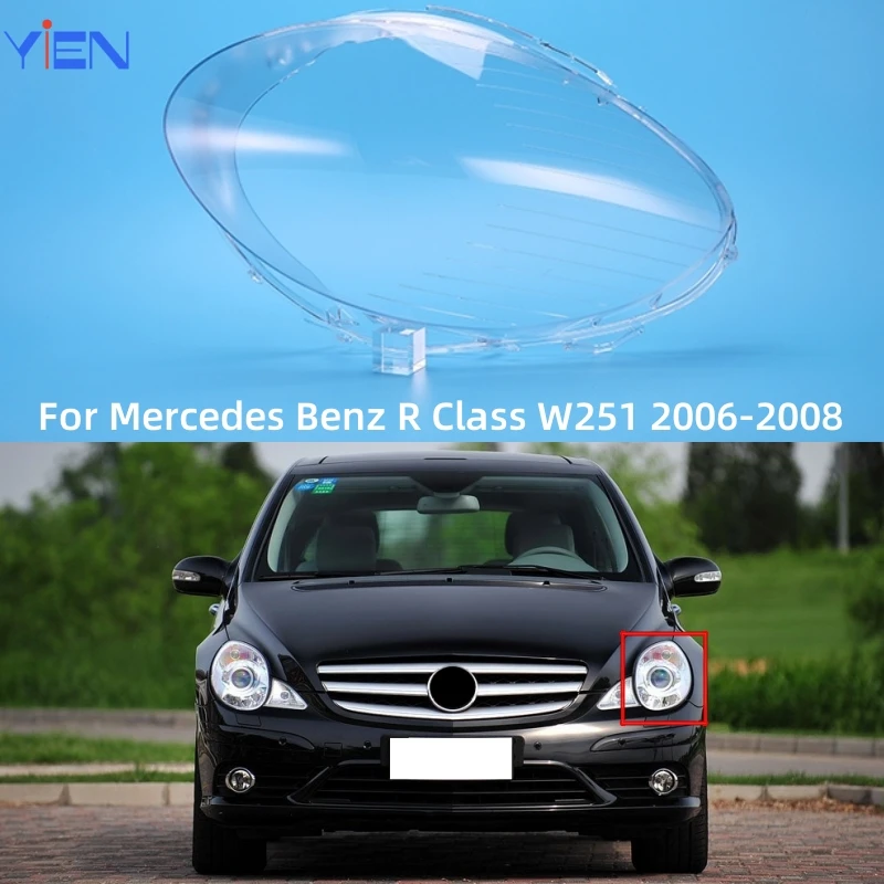 For Mercedes Benz R Class W251 2006 2007 2008 R350 R500 Car Accessories Headlight Headlamp Shell Imported PC Material Durable