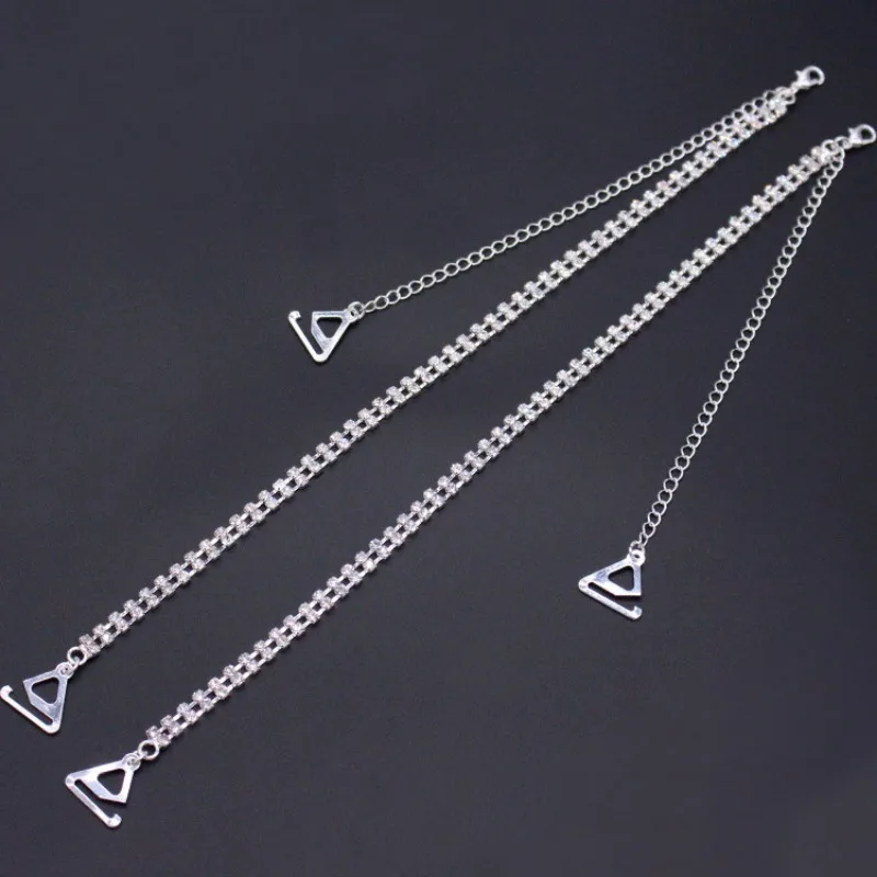New Sexy Rhinestone Bra Shoulder Straps Hollow Crystal Anti-light Underwear Lingerie Straps Chains Women's Intimates Accessories