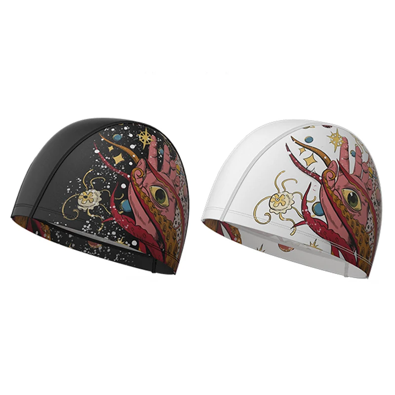 Swimming Caps Unisex Big Size Abstract Swimming Cap Hats Accessories For Man Women Youngs Waterproof Fishtail