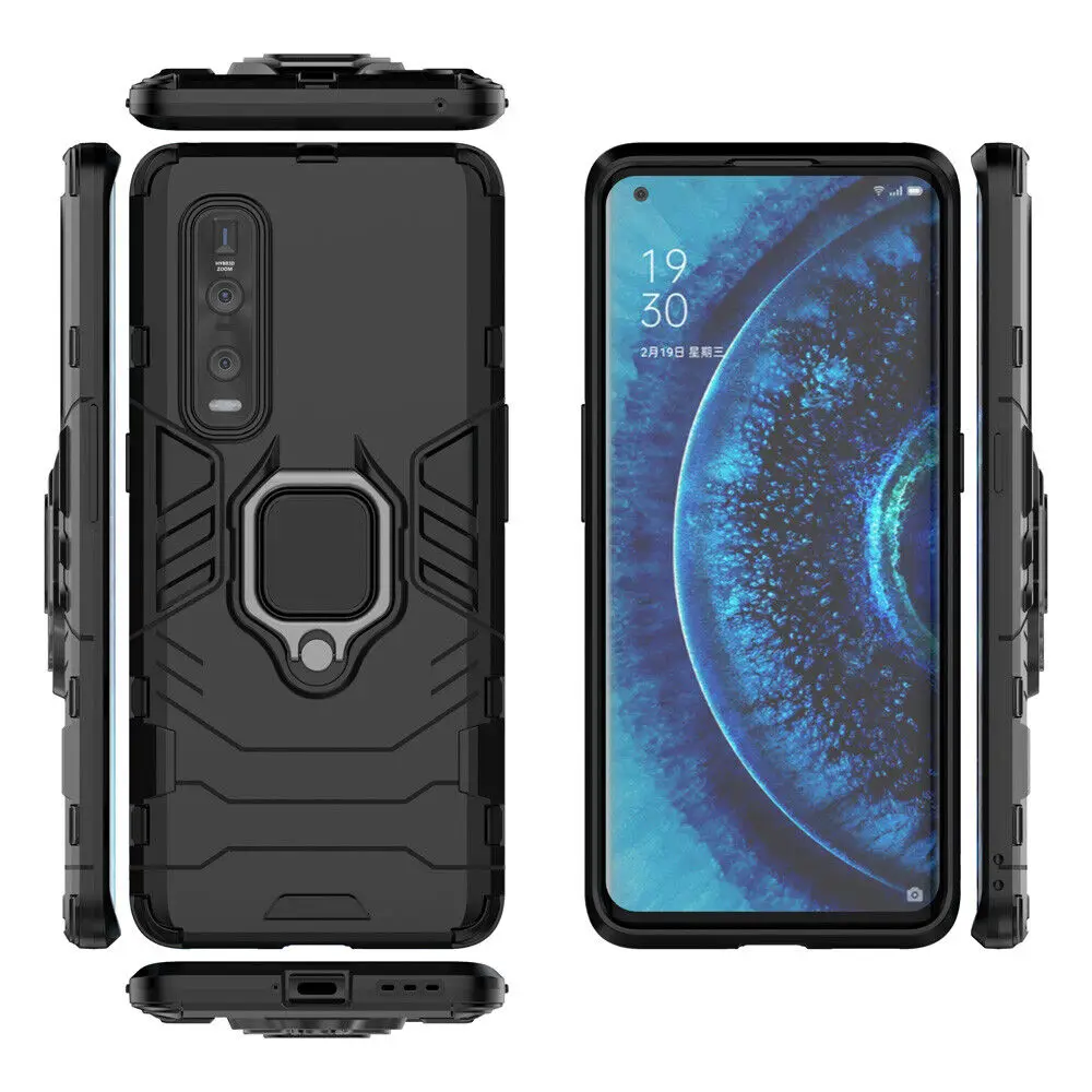 Stand Armor Ring Holder Case Shockproof Stand Cover For OPPO A32 A33 A16s A53s A54s A54 A74 5G A93 Find X2 Lite Neo X3 Pro ddmysmile X5 Smile
