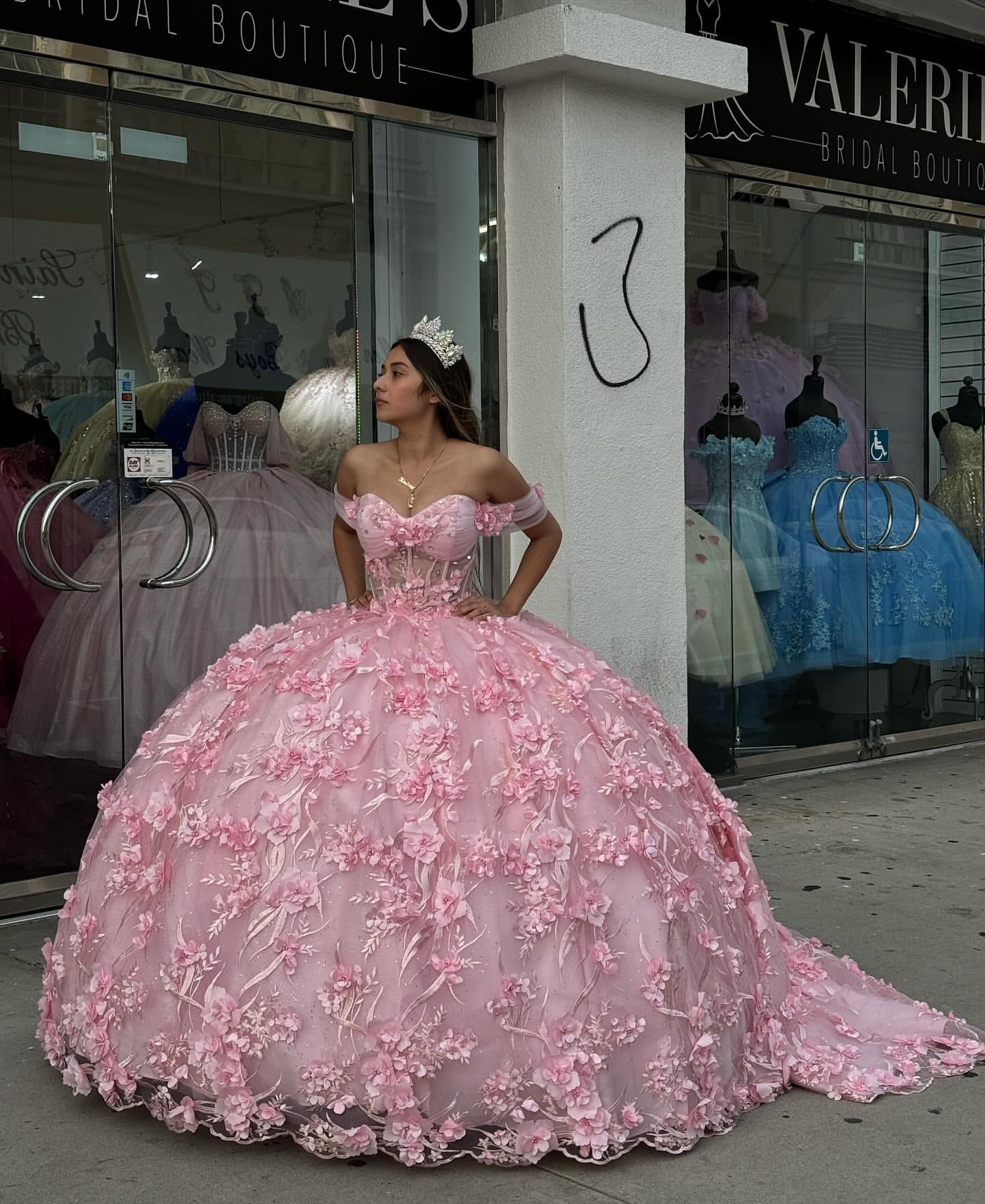 Princess Pink Dresses Prom Ball Gown Off Shoulder Ral D Appliqued Beaded Vestido De Quinceanera Backless Masquerade Dress E Ress
