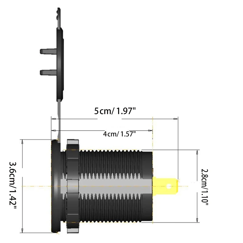 Dual 45W Metal USB C Type C PD Fast Car Charger with Voltage/Power Display for SUV Motorcycle Truck Boat Bus RV ATV smile